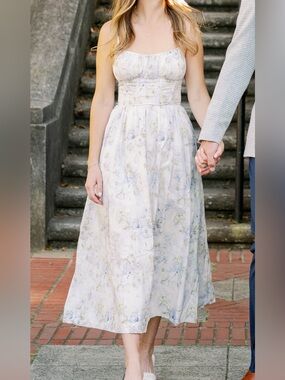 Floral Midi Dress - Light Purple